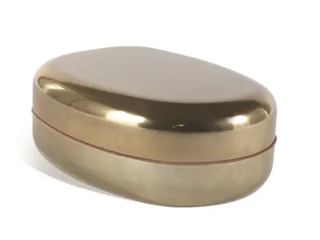 BELMER - Low oval coffee table in patinated gold lacquered wood by JCP UNIVERSE - view 2